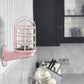 Frendorf | Loft Capsule Wandlamp Fixture Enkele Transparante Glas Wandlamp met Draadkooi in Roze/Blauw/Roest