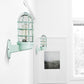 Frendorf | Loft Capsule Wandlamp Fixture Enkele Transparante Glas Wandlamp met Draadkooi in Roze/Blauw/Roest