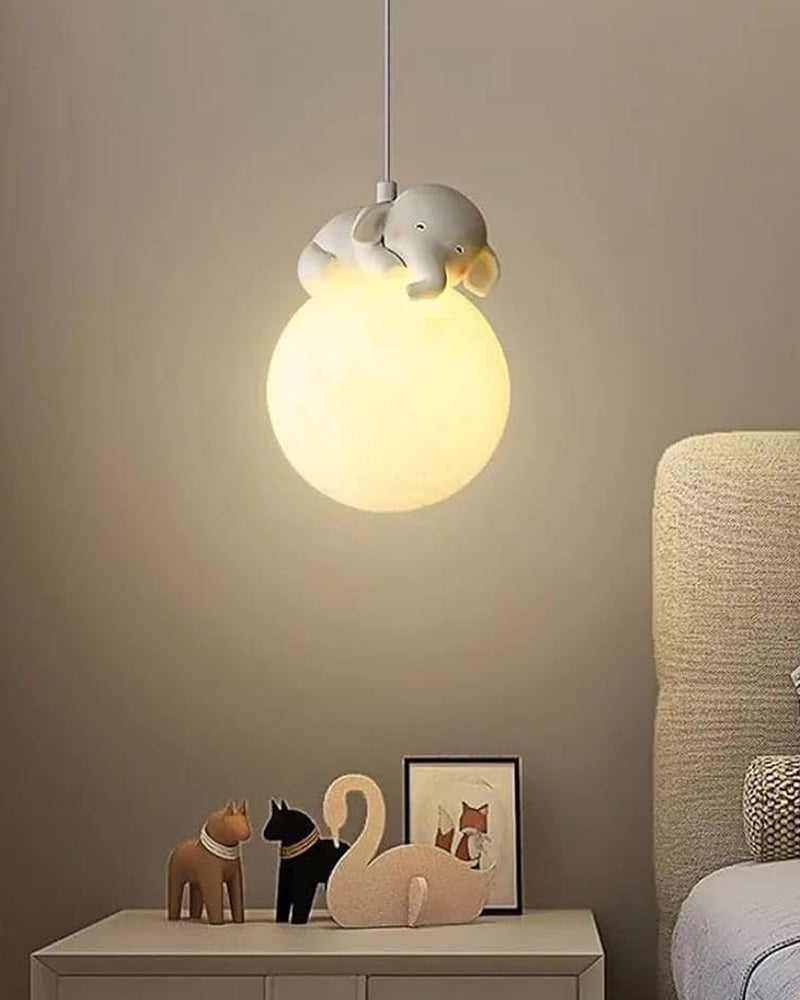 Niedliche tierförmige Mondanhängerlampe - Elefant
