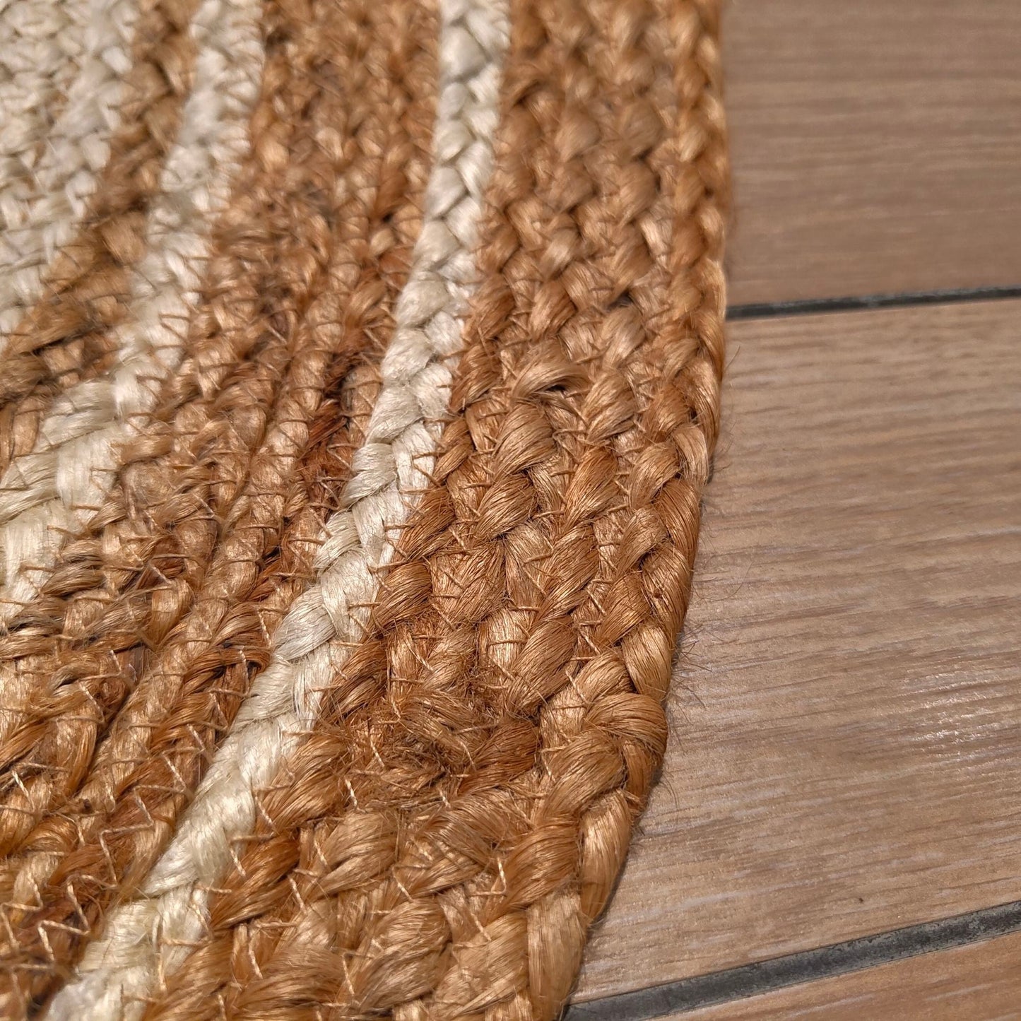 Frendorf | Mirchi Oval Jute Teppich - Handgewebt 60x90CM | Naturfaser, Umweltfreundliches Design | Leicht & Langlebig | Perfekt für Wohnzimmer, Schlafzimmer und Eingangsbereiche | Vielseitige, Nachhaltige Wohnkultur