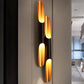 Frendorf | Cilinder Metallic Wandlamp Modern 1/4-Lamp Geel-Zwart Wandarmatuur voor Woonkamer