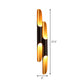 Frendorf | Cilinder Metallic Wandlamp Modern 1/4-Lamp Geel-Zwart Wandarmatuur voor Woonkamer