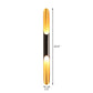 Frendorf | Cilinder Metallic Wandlamp Modern 1/4-Lamp Geel-Zwart Wandarmatuur voor Woonkamer