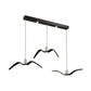 Artistry Seagull Multi Light Pendant Metallic 3 Lights Schlafzimmer Hängeleuchte Deckenleuchte in Weiß/Schwarz mit Rund/Linear Deckenplatte