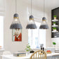 Badminton Hängeleuchte Kunstmetallic 1-Licht Esszimmer Pendelleuchte in Weiß/Schwarz/Grau
