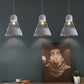 Badminton Hängeleuchte Kunstmetallic 1-Licht Esszimmer Pendelleuchte in Weiß/Schwarz/Grau