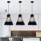 Badminton Hängeleuchte Kunstmetallic 1-Licht Esszimmer Pendelleuchte in Weiß/Schwarz/Grau