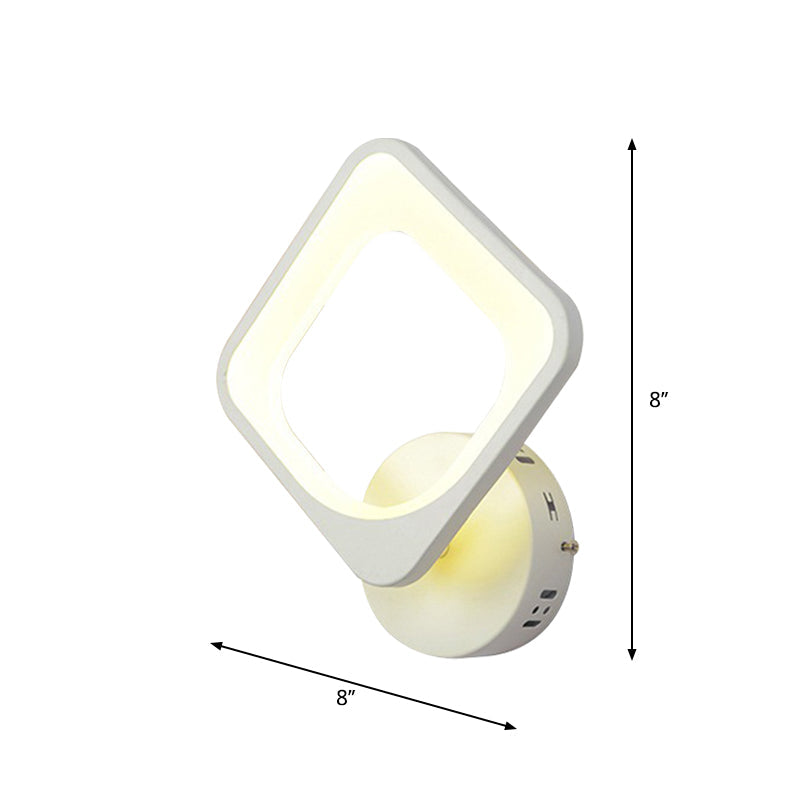 Frendorf | Smile/Vierkante/Wolk LED Wande verlichting Simpliciteit Acryl Woonkamer Wandlamp Armatuur in Wit