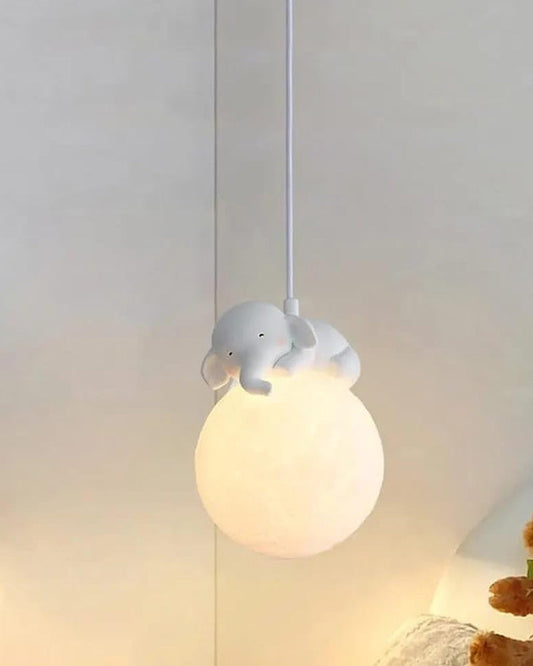 Niedliche tierförmige Mondanhängerlampe - Elefant