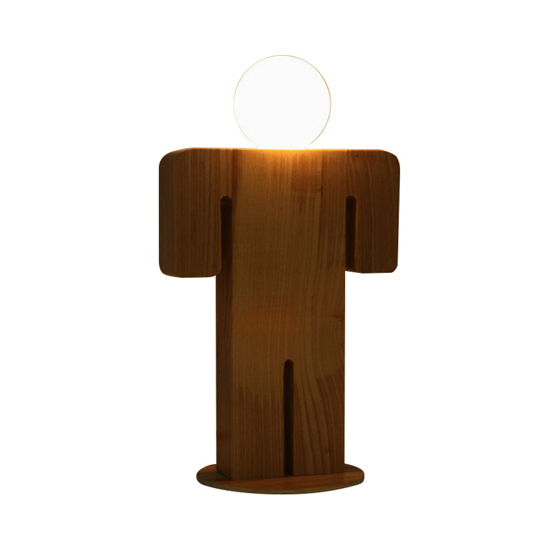 People Study Room Desk Light Wood 1 Kopf Modern Plug-In Schreibtischlampe in Beige