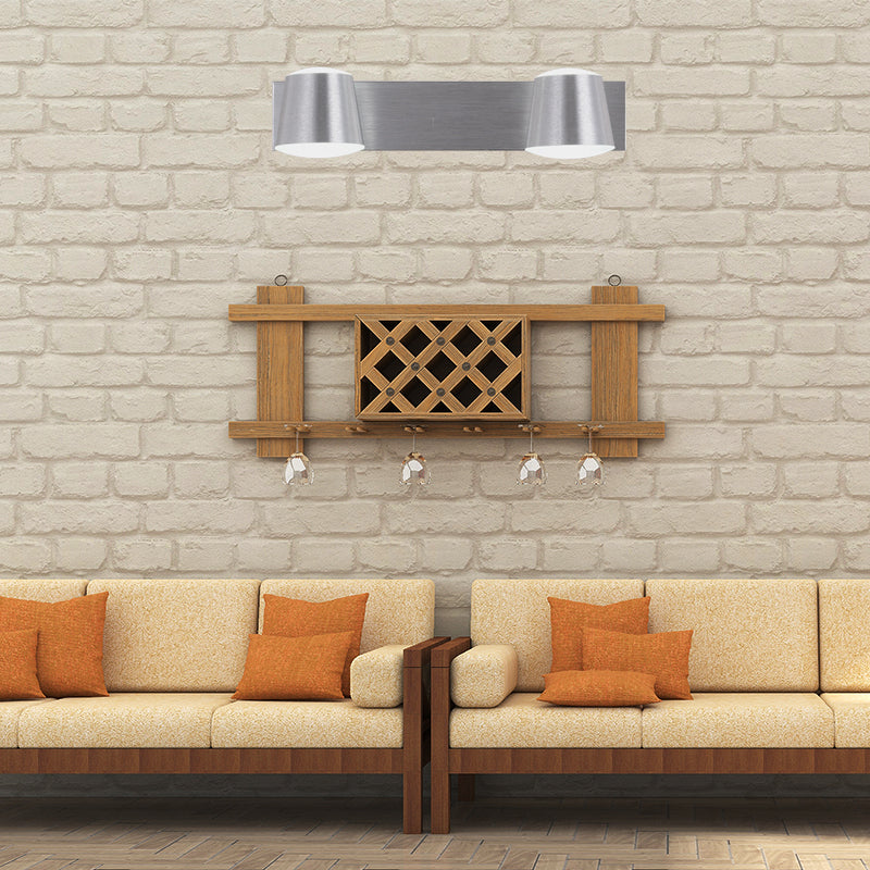 Frendorf | Getailleerde Woonkamer Vanity Wandlamp Eenvoudige Stijl Metaal 1/2/3 Koppen Zilveren Wandlicht Armatuur in Warm/Wit Licht