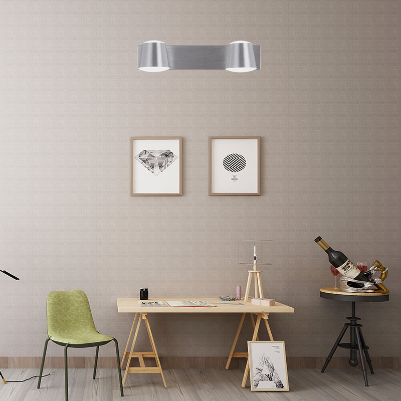 Frendorf | Getailleerde Woonkamer Vanity Wandlamp Eenvoudige Stijl Metaal 1/2/3 Koppen Zilveren Wandlicht Armatuur in Warm/Wit Licht