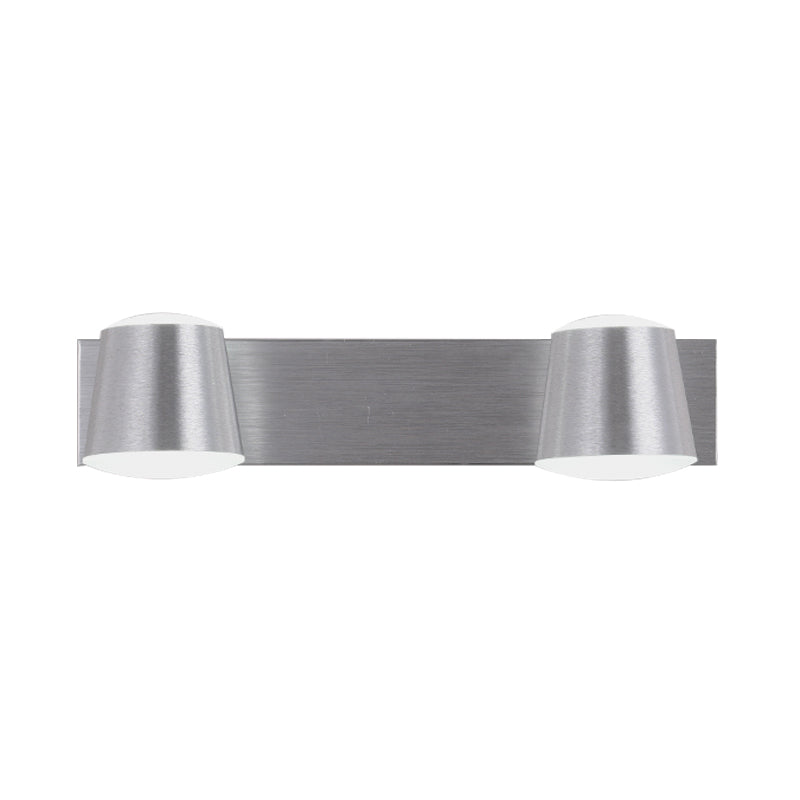 Frendorf | Getailleerde Woonkamer Vanity Wandlamp Eenvoudige Stijl Metaal 1/2/3 Koppen Zilveren Wandlicht Armatuur in Warm/Wit Licht