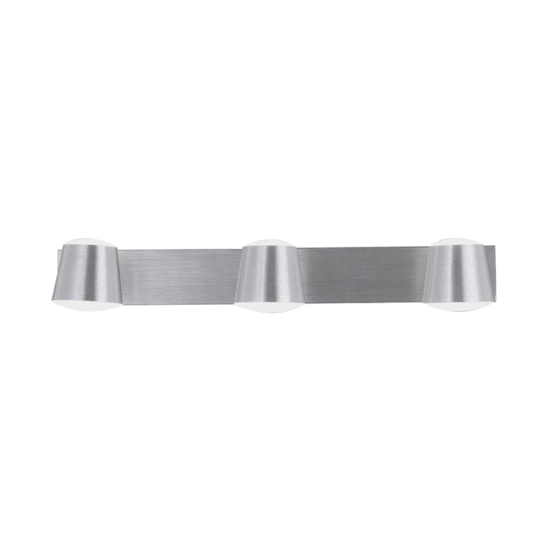 Frendorf | Getailleerde Woonkamer Vanity Wandlamp Eenvoudige Stijl Metaal 1/2/3 Koppen Zilveren Wandlicht Armatuur in Warm/Wit Licht