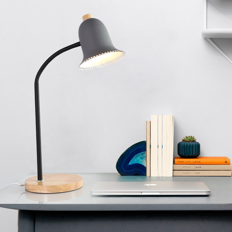 Metallglocke Kleine Leselampe Kinderzimmer Einzelkopf Nordic Style Schreibtischlampe