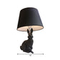 Harz Hase Schreibtischlampe mit konischem Schirm Studienzimmer 1 Licht Tier Schreibtischlampe in Schwarz