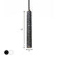Terrazzo Flöte Pendelleuchte Nordic 10"/19.5" Hoch LED Bistro Hängelampe in Weiß/Schwarz