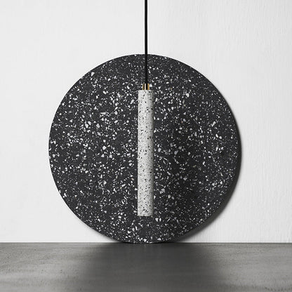 Terrazzo Flöte Pendelleuchte Nordic 10"/19.5" Hoch LED Bistro Hängelampe in Weiß/Schwarz