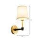 Frendorf | 1/2-Kopf Wandleuchte Lichtarmatur Minimale konische Stoff Wandleuchte in Gold