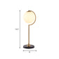 S/C-geformte/Biegung Nachttischleuchte Metall 1/2-Kopf Designer Nachtlampe in Gold mit Kugel Creme-Glas-Schirm