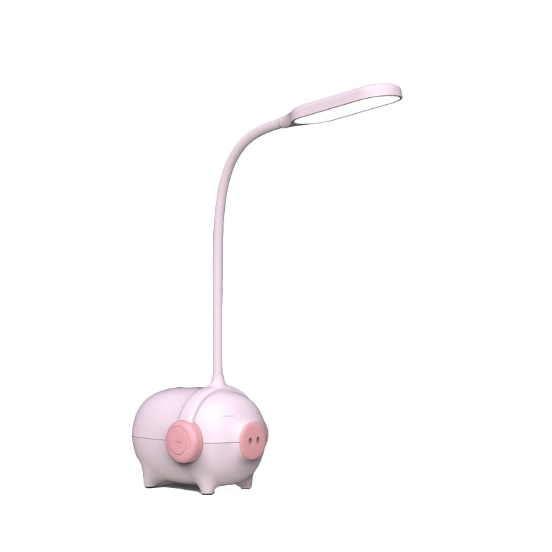 Piggy Kindergarten LED Schreibtischlampe 1 Kopf Tier Leselampe mit flexiblem Schwanenhals