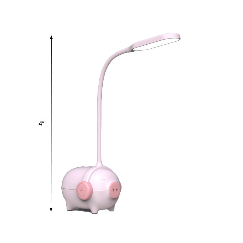 Piggy Kindergarten LED Schreibtischlampe 1 Kopf Tier Leselampe mit flexiblem Schwanenhals