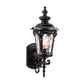 Frendorf | Schwarz/Messing Kegelförmige Wandleuchte Retro Genoppte Glas 1 Kopf Klein/Groß Patio Wandmontierte Lampe