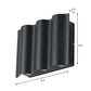 Frendorf | 2/4/6-Licht Patio LED Wandleuchte Moderne Schwarze Aufbauwandleuchte mit Wellenförmigem Metallschirm, Warm/Weißes Licht
