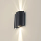 Frendorf | 2/4/6-Licht Patio LED Wandleuchte Moderne Schwarze Aufbauwandleuchte mit Wellenförmigem Metallschirm, Warm/Weißes Licht