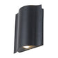 Frendorf | 2/4/6-Licht Patio LED Wandleuchte Moderne Schwarze Aufbauwandleuchte mit Wellenförmigem Metallschirm, Warm/Weißes Licht
