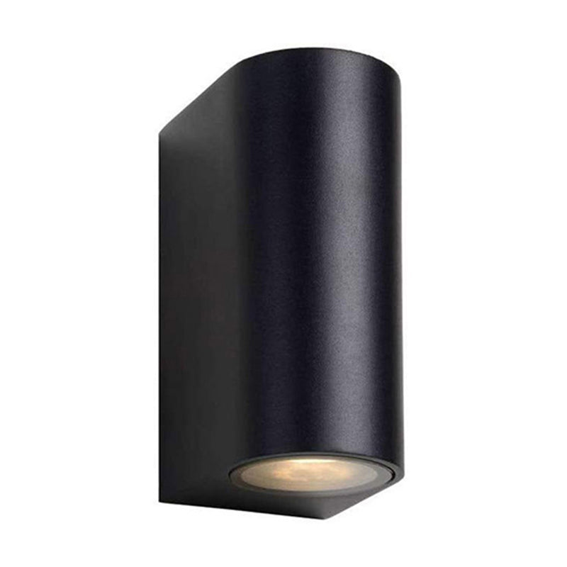 Frendorf | Moderne 1/2-Licht LED Buitenwandmontage Zwarte Driehoek/Cilinder/Rechthoek Sconces Verlichting met Metalen Kap