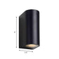 Frendorf | Moderne 1/2-Licht LED Buitenwandmontage Zwarte Driehoek/Cilinder/Rechthoek Sconces Verlichting met Metalen Kap