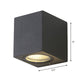 Frendorf | Moderne 1/2-Licht LED Buitenwandmontage Zwarte Driehoek/Cilinder/Rechthoek Sconces Verlichting met Metalen Kap