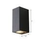 Frendorf | Moderne 1/2-Licht LED Buitenwandmontage Zwarte Driehoek/Cilinder/Rechthoek Sconces Verlichting met Metalen Kap