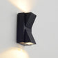 Frendorf | Moderne 1/2-Licht LED Buitenwandmontage Zwarte Driehoek/Cilinder/Rechthoek Sconces Verlichting met Metalen Kap