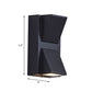 Frendorf | Moderne 1/2-Licht LED Buitenwandmontage Zwarte Driehoek/Cilinder/Rechthoek Sconces Verlichting met Metalen Kap