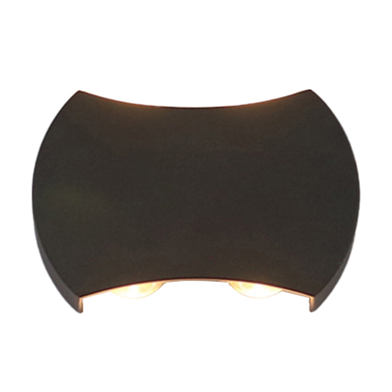 Frendorf | Ellipse/Kurve/Wabennetz Mini Wandleuchte Nordisch Metallic 4/6-Glühbirne Flur LED Wandleuchte in Schwarz