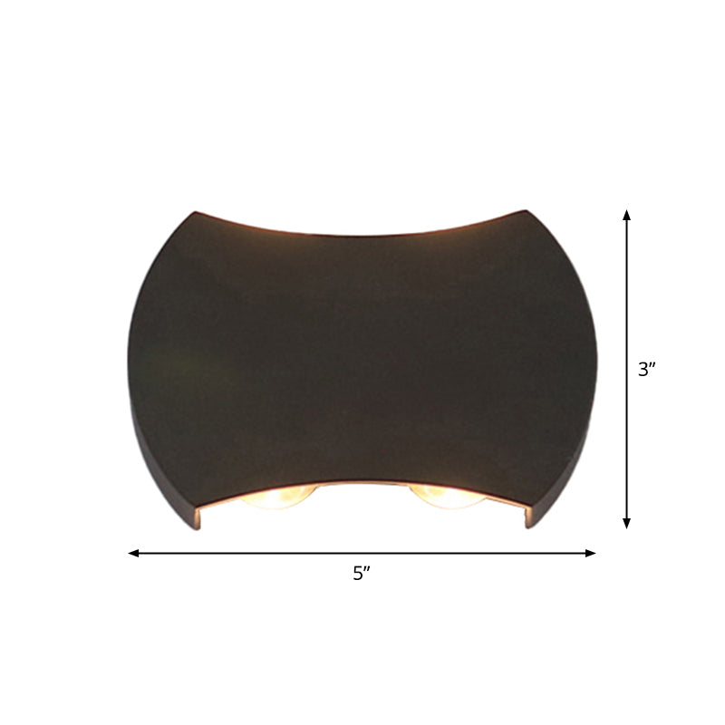Frendorf | Ellipse/Kurve/Wabennetz Mini Wandleuchte Nordisch Metallic 4/6-Glühbirne Flur LED Wandleuchte in Schwarz