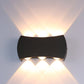 Frendorf | Ellipse/Kurve/Wabennetz Mini Wandleuchte Nordisch Metallic 4/6-Glühbirne Flur LED Wandleuchte in Schwarz