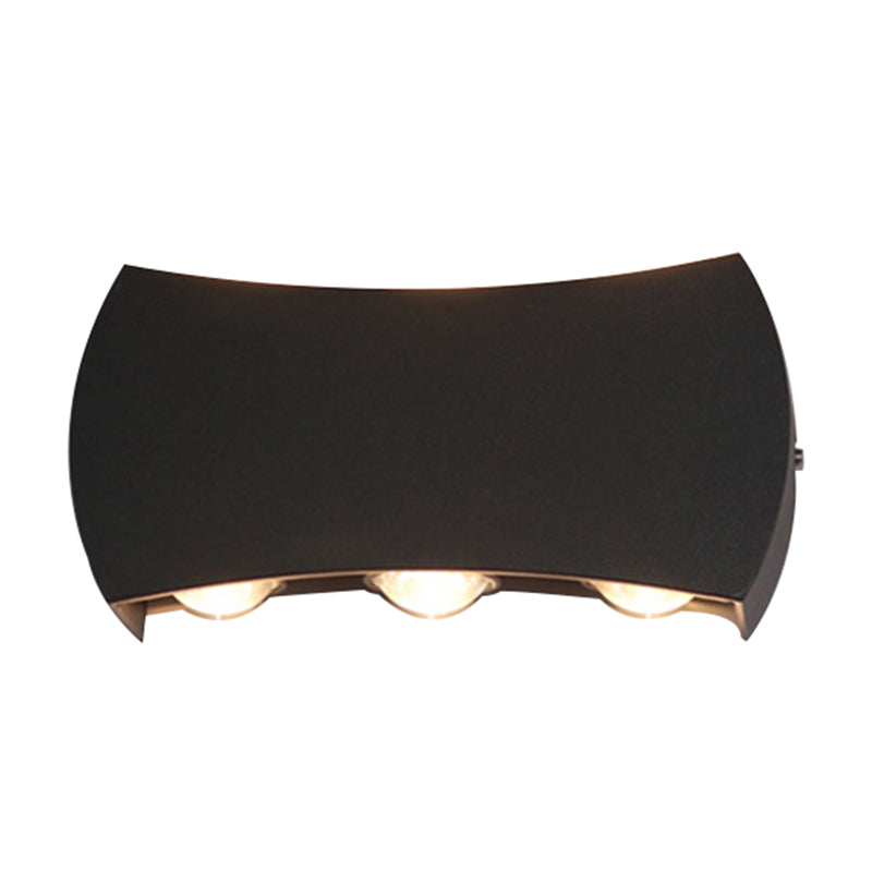 Frendorf | Ellipse/Kurve/Wabennetz Mini Wandleuchte Nordisch Metallic 4/6-Glühbirne Flur LED Wandleuchte in Schwarz