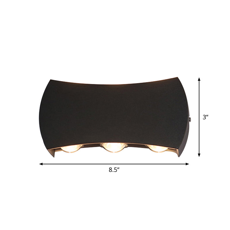 Frendorf | Ellipse/Kurve/Wabennetz Mini Wandleuchte Nordisch Metallic 4/6-Glühbirne Flur LED Wandleuchte in Schwarz