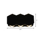 Frendorf | Ellipse/Kurve/Wabennetz Mini Wandleuchte Nordisch Metallic 4/6-Glühbirne Flur LED Wandleuchte in Schwarz
