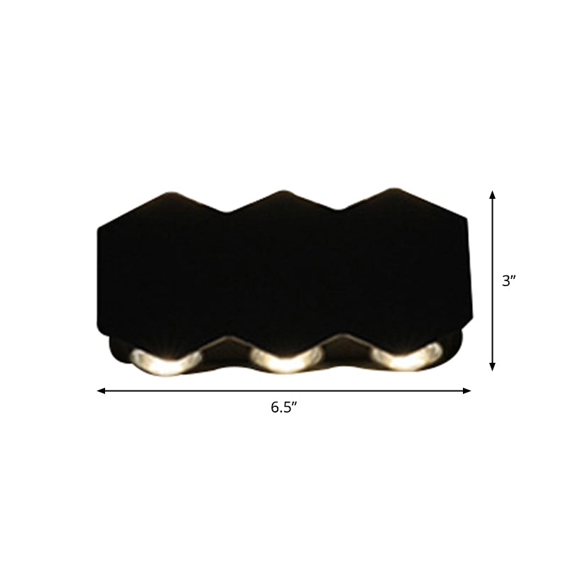 Frendorf | Ellipse/Kurve/Wabennetz Mini Wandleuchte Nordisch Metallic 4/6-Glühbirne Flur LED Wandleuchte in Schwarz