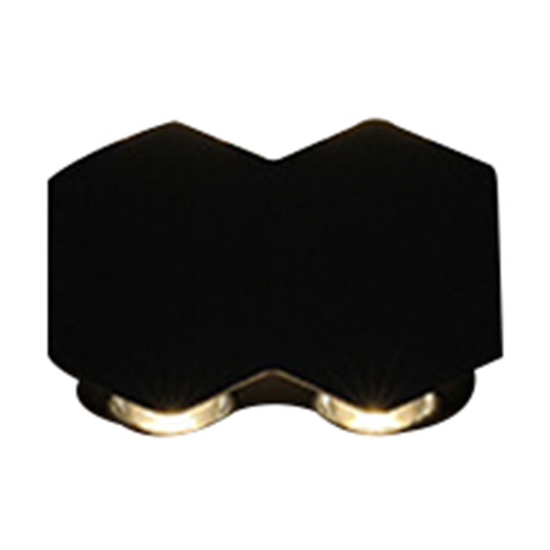 Frendorf | Ellipse/Kurve/Wabennetz Mini Wandleuchte Nordisch Metallic 4/6-Glühbirne Flur LED Wandleuchte in Schwarz