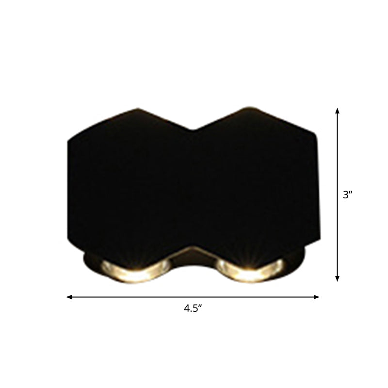 Frendorf | Ellipse/Kurve/Wabennetz Mini Wandleuchte Nordisch Metallic 4/6-Glühbirne Flur LED Wandleuchte in Schwarz