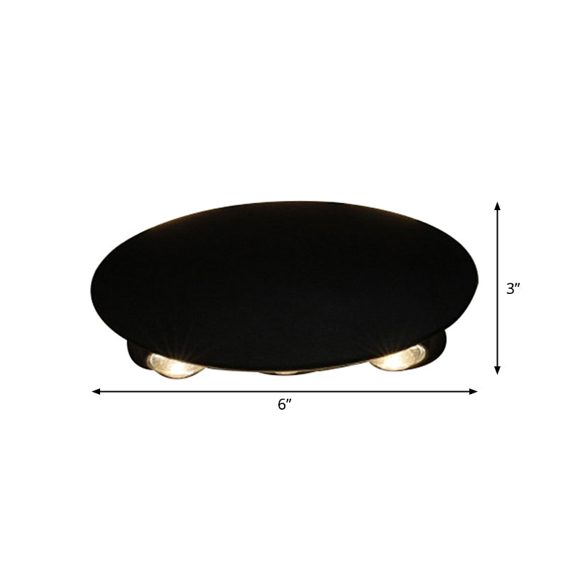 Frendorf | Ellipse/Kurve/Wabennetz Mini Wandleuchte Nordisch Metallic 4/6-Glühbirne Flur LED Wandleuchte in Schwarz