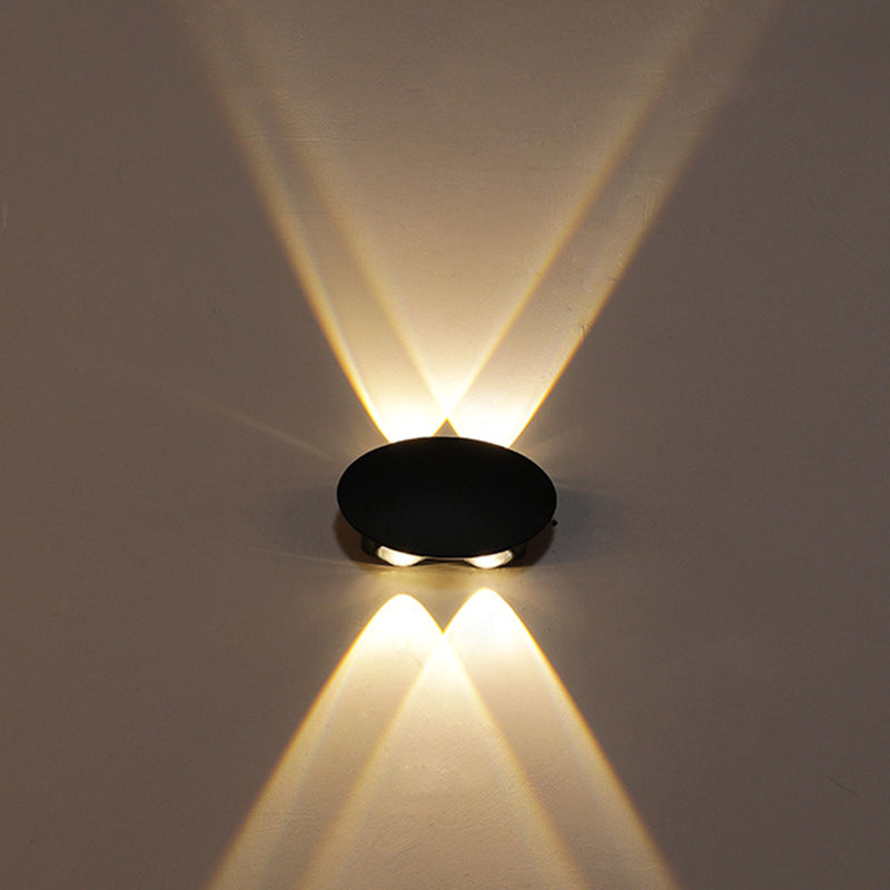 Frendorf | Ellipse/Kurve/Wabennetz Mini Wandleuchte Nordisch Metallic 4/6-Glühbirne Flur LED Wandleuchte in Schwarz