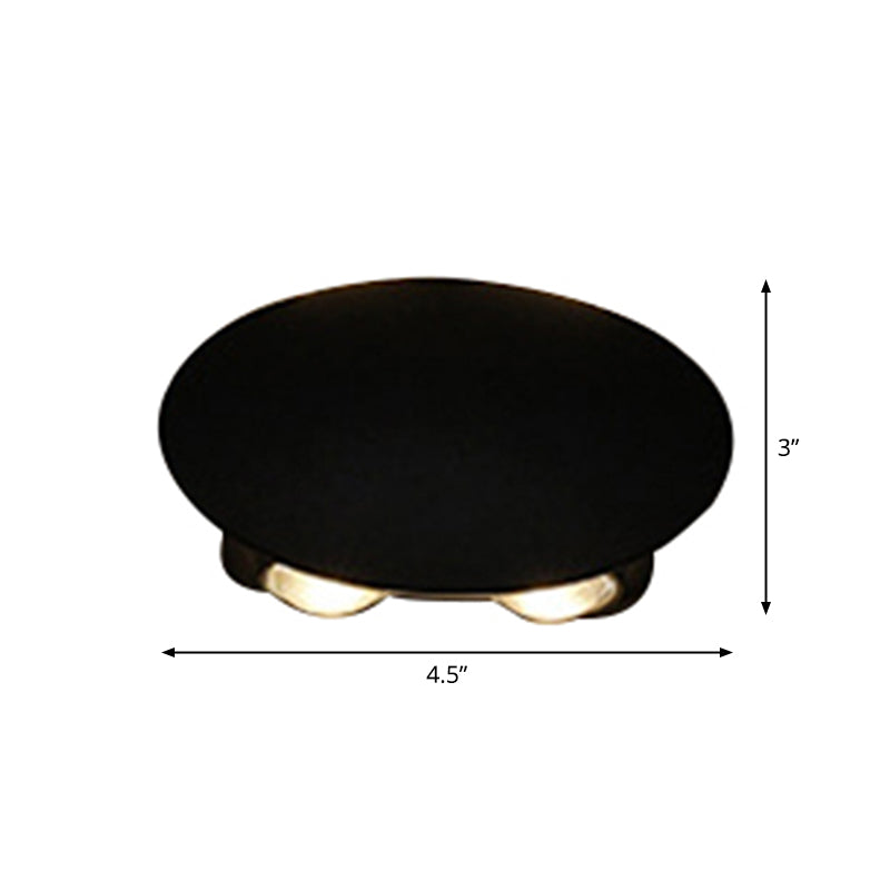 Frendorf | Ellipse/Kurve/Wabennetz Mini Wandleuchte Nordisch Metallic 4/6-Glühbirne Flur LED Wandleuchte in Schwarz