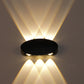 Frendorf | Ellipse/Kurve/Wabennetz Mini Wandleuchte Nordisch Metallic 4/6-Glühbirne Flur LED Wandleuchte in Schwarz