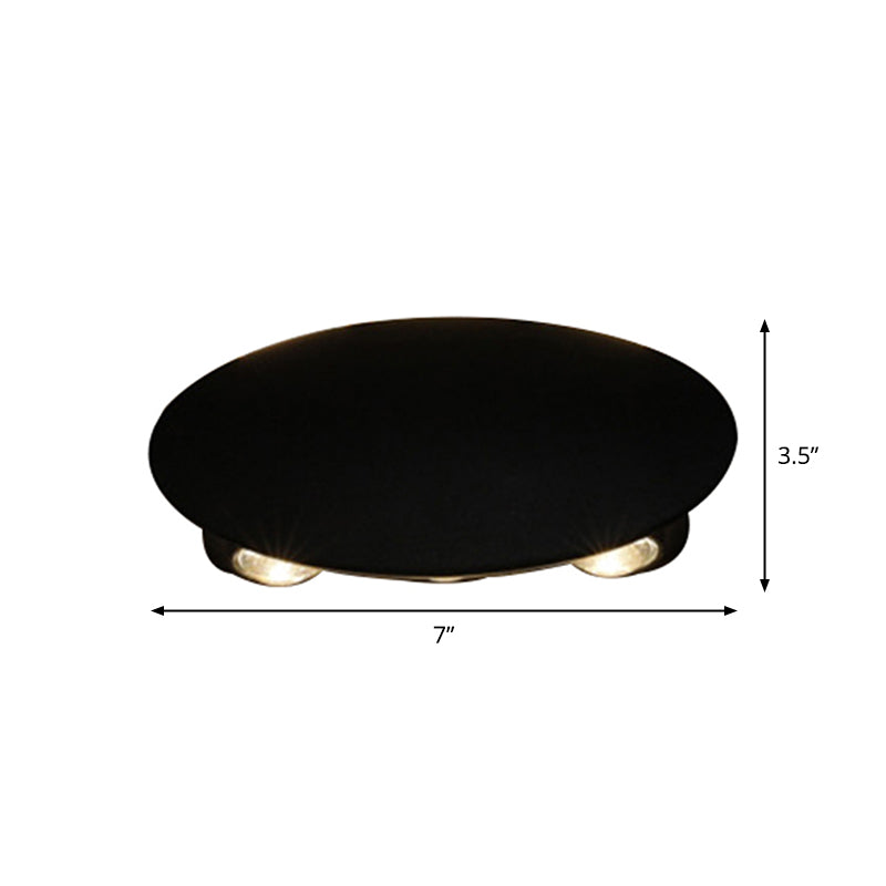 Frendorf | Ellipse/Kurve/Wabennetz Mini Wandleuchte Nordisch Metallic 4/6-Glühbirne Flur LED Wandleuchte in Schwarz